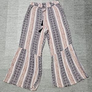 Angie Flowy Boho Patterned Wide-Leg Pants